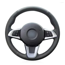 Steering Wheel Covers Hand-stitched Black Leather Custom Car Cover For Z4 E89 2009 2010 2011 2012 2013 2014 2024
