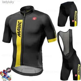 Bisiklet Jersey Setleri RX Mavic Gençlik Bisiklet Jersey Set Nefes Alabilir Bisiklet Gömlek Takımı Yaz Bisiklet Giysileri Dağ Bisiklet Giysileri Triathlonl240108