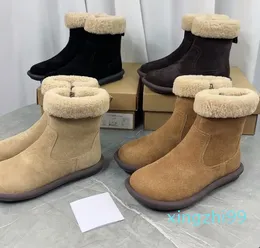 Designer de moda outono e inverno mulheres camurça quente engrossado sapatos de algodão botas confortáveis à prova de frio grande marca moda desgaste com tendência estrela