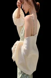 ラップジャケット7カラーウェディングラップショールロングスリーブドレスの夏の肩をすくめるボレロ女性ブライダルカバージャケットフェムMAR5293187