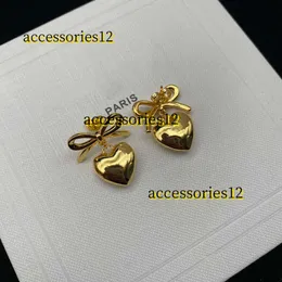 Stud donne orecchino a bottone in oro gioielli di design marchio di lusso borchie a cuore per le donne lettera C orecchini pendenti in argento cerchi moda premium 2024 orecchini gioielli