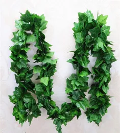 90 leaves 23m Flowers artificial green grape other Boston ivy vines decorated fake flower cane whole3634963