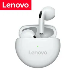 イヤホンlenovo pro6 tws bluetoothイヤホンスポーツノイズリダースワイヤレスイヤフォンタッチコントロールすべての電話用マイクヘッドフォン