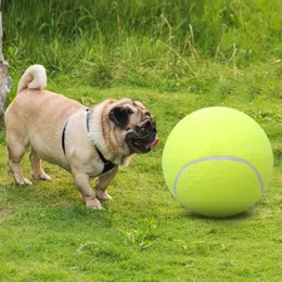 205 cm Pet Dog Toy Tennis Ball Training Toys Toys Uppblåsbara överdimensionerade Giant Rubber Chew Balls för stora valpar kul 240108