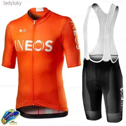 Rowerowe koszulki 2023 INEOS Cycling BIB Shorts Męskie dżersey rowerowe Ubranie Summer Complete