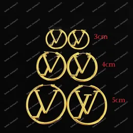 Huggie Hoop Encling Big Circle Designer Stud arrings Classic Gold Letter v earing Simple Eybrops Designer Jewelry for Women Woman Party Glode Gift