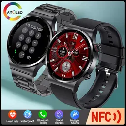 시계 Lige Amoled 454*454 Smart Watch Men Sports Waterproof Man Watches Bluetooth Call Business Smartwatch for Android iOS 손목 시계