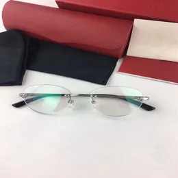 Unisex CT0038SA randlose Brille im Whole-Luxury-Design 54-18-145 rund-oval mit reinem Rand für Korrektionsbrillen mit Vollsatz252Y