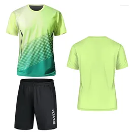Męskie dresy 2024 Letnia bluza i szorty ustawiają sportową koszulkę do badminton do biegania koszuli Ubrania Tennis