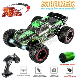 HAIBOXING T10 2105A 75KMH 1 14 RC Car 4WD Brushless Remote Control High Speed Drift Monster Truck for Adults Children Toys 240106