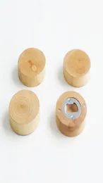 Пустой DIY деревянная круглая форма открывалка для бутылок подставка магнит на холодильник украшение открывалка для бутылок пива5040823