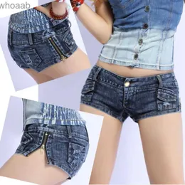 Shorts voor dames Sexy denim shorts met ritssluiting aan de zijkant Skinny lage taille Mini-jeans met zakken Nachtclub 2022 Zomer Nieuw YQ240108