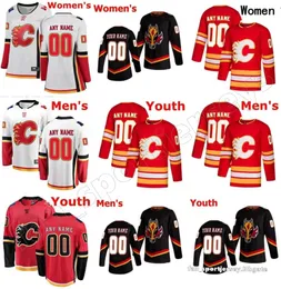 Mens Calgary Hóquei Jerseys Flames 11 Mikael Backlund 20 Blake Coleman 29 Dillon Dube 91 Nazem Kadri 22 Trevor Lewis 28 Elias Lindholm 21 Kevin