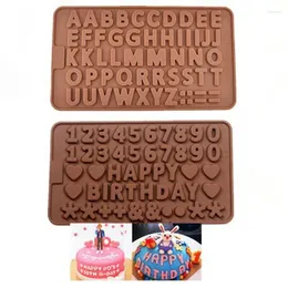 Baking Moulds 26 English Letter Alphabet Chocolate Cake Molds Fondant Cookies Silicone Mold Wedding Decorating DIY Tools