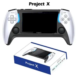 Players Project X 4 3Inch High Definition Ips Screen Handheld Game Console Supports Dual Player Combat With Dual Controllers Gift VS PS5