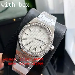 Erkek Saat ve Kadın Reloj Saat Tasarımcısı Lüks Otomatik Saat Gül Altın Boyut 42mm 34mm Paslanmaz Çelik Kayış Su geçirmez Safir Orologio. Yüksek kaliteli saat