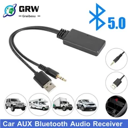 Conectores Bluetooth 2020 Universal Car Wireless Bluetooth Receiver USB 3.5MM Aux Media Bluetooth 5.0 Music Player Adaptador de áudio para BMW