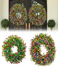 Ghirlande di fiori decorativi Ghirlanda di fiori artificiali Colorata primavera estate per porta, parete, finestra, decorazione, festa, festival, festa, mercoledì3665215