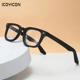 Acetat Brille Quadratisch Vollformat Brillen Männer Frauen Einfache Matte Mode Brille Optische Verordnung Brillen BOA1182 240108