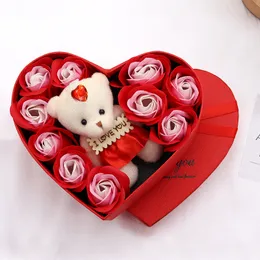 Wholesale Flower Heart Shaped Rose Gift Box Valentine's Day Mother's Day Gift Rose Flower Creative Birthday Gift