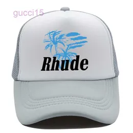 2023ss Ball Caps Rhude Fashion Brand Impreso American Truck Hat Primavera y verano Parejas Versátil Sun Visor Ocio Deportes Gorra de béisbol N14Y