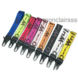 Chaveiros Lanyards Moda Off Luxo Chaveiro Chaveiro Transparente Borracha Jelly Carta Imprimir Homens Mulheres Canvas Câmera Pingente Ot5vn GY0FBJH0 BJH04ZEI