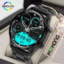 Watches 1.36 inch AMOLED Smart Watch 390*390 Screen Always Display The Time Bluetooth Call NFC Smartwatch IP68 Waterproof Sport Clock