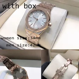 Herrenuhr Damenuhr Reloj Uhr Designer Luxus Automatikuhr Roségold Größe 42MM 34MM Edelstahlarmband Wasserdicht Saphir Orologio. Hochwertige Uhr