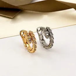 Earring Serpent Desig Stud Jewelry 3 Styles Snake Forma Ear 18k Gold Bated Hoops Gifts Valentine Day Gifting With Stone No Sets Box