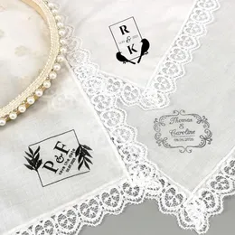 10 Stück 25 mm individuelles Taschentuch mit persönlichem Namen, Baumwolle, Spitzenserviette, Save the Date, Hochzeit, Tischdekoration, Brautmutter, Andenken 240108