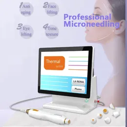 15 인치 스크린 RF Microneedle Skin Resurfacing Dot 매트릭스 열 회춘 페이셜 리프팅 주름 여드름 제거 뷰티 11 PCS 헤드 악기