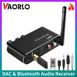 Connectors Vaorlo Dac Bluetooth 5.1 Audio Receiver Usb 3.5mm Aux Rca Optical Coaxial Wireless Adapter Digital to Analog Audio Converter