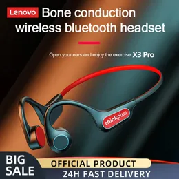 Наушники Lenovo с костной проводимостью X3 X4 X5 X3 Pro Bluetooth Hi-Fi с крючком для наушников Беспроводная гарнитура с микрофоном Водонепроницаемые наушники