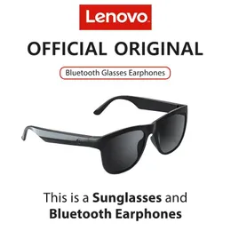 Solglasögon Lenovo C8 Smart Wireless Bluetooth Solglasögon hörlurar Blå ljus Eyes Protection Earphone Sports Music Glasses HD Mic Headset