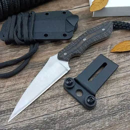 Cuchillo táctico de hoja fija, utilidad de caza, cuchillo de defensa personal, Mini cuchillo para pesca, Camping, herramientas de autodefensa al aire libre