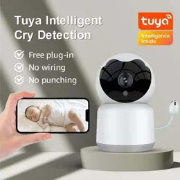 Tuya Smart Baby Monitor 1080p HD مع درجة الحرارة والرطوبة تلعب Lullaby عن بُعد ثنائية الصوتي