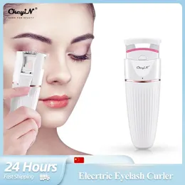 Brushes Ckeyin Electric Heated Eyelash Curler Fast Heating Lifting Eyelashes Curler Silicone Long Lasting Natural Perm Clip Makeup Tool