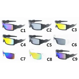 Modaya uygun erkekler tek parçalı lens gözlükleri sıcak dış bisiklet sürme binicilik sargı gözlükleri göz kamaştırıcı rüzgar geçirmez güneş gözlüğü erkekler için 9 renk