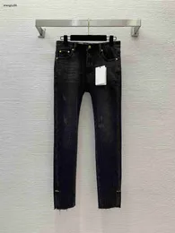 designer women jeans brand clothing ladies Pant split design stretch stovepipe nine foot leisure trousers Jan 08