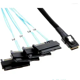 Kable komputerowe Złącza S 3ft 1M Mini SAS 36P SFF-8087 do 4 SFF-8482 29 15P SATA z zasilaczami biurowymi komputerami dostawczymi OTS9B