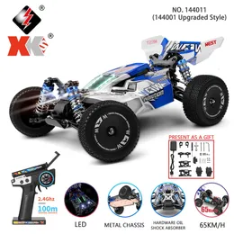 Радиоуправляемая машинка WLtoys 144011 114 4WD LED Toys 144001 Модернизированный стиль для мальчиков с дистанционным управлением для мальчиков Дрифт по бездорожью Гоночная модель Модель для детей Подарок 240106