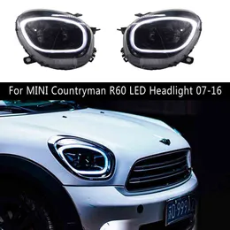إكسسوارات السيارات المصابيح الأمامية مجموعة DRL النهار تشغيل الضوء للوصول إلى Mini Countryman R60 LED المصباح الأمامي 07-16 دفق مؤشر إشارة بدوره