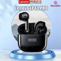 Наушники Lenovo LP40 Pro, беспроводные наушники Bluetooth, наушники с шумоподавлением для смартфона, водонепроницаемая спортивная гарнитура с басами TWS