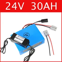 Batterie Batterie au lithium 24V 30AH super puissance batterie 29.4V batterie lithium-ion + chargeur + BMS, pack vélo électrique droits de douane gratuits