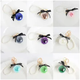 Preserved flower keychain car hanging finished flower ball bag hanging ornaments Valentine's Day gift souvenir Teacher's Day gift
