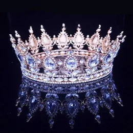 Copricapo Vintage Barocco Regina Re Sposa Tiara Corona per le donne Copricapo Prom Diademi e corone da sposa Accessori per capelli da sposa