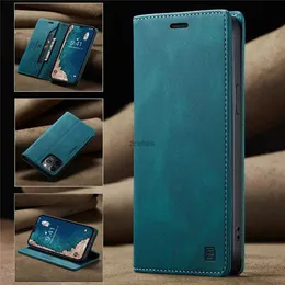 iPhone 15の携帯電話ケース15 14 13 12 11 Pro Max Case Leather Magnetic Flip Cover for iPhone 6 6S 7 8 Plus XS XR SE 2020 13 Mini Phone Casel240105