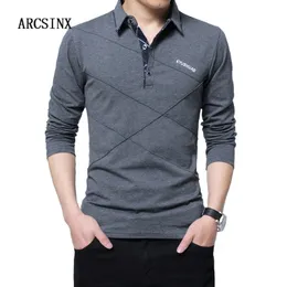 ARCSINX 5XL Polo-Shirt Männer Plus Größe 3XL 4XL Herbst Winter Marke männer Langarm Casual Männlichen Herren Polo-Shirts 240108