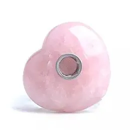 Hantverk grossist naturlig ros kristallhjärta rör rosa kvarts bong kristallrökning hjärtläkande rör som festivalgåvor 1 st