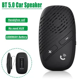 Lautsprecher Bluetooth 5.0 Audio-Receiver Car Kit 1000 mAh Freisprechanruf Cilp Sonnenblende Drahtloser Lautsprecher Kein AUX Telefon Auto-Adapter Zubehör